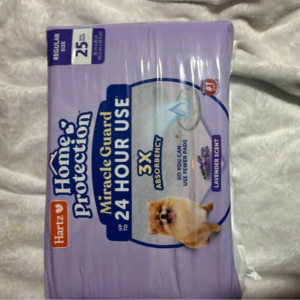 Hartz Home Protection Lavender Scent Dog Pads - 25 Count (Regular Size)